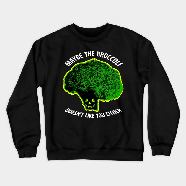 Broccoli Brocc-O-Lantern Crewneck Sweatshirt by BraaiNinja